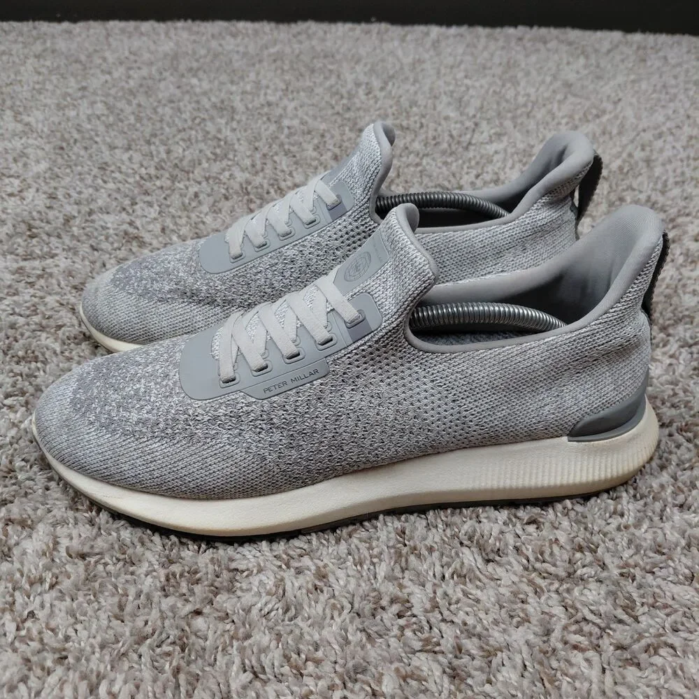 Peter Millar Hyperlight Apollo Knit Slip On Shoes MA22EF11 Mens 12 Grey Sneakers